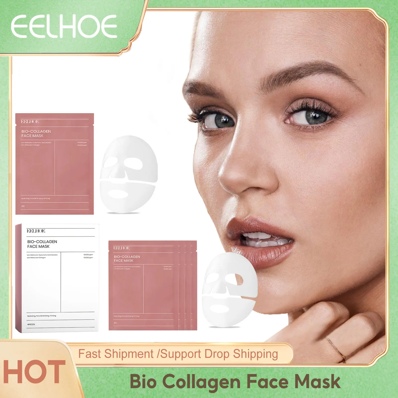 

Bio Collagen Real Deep Mask Shrink Pores Overnight Mask Brightening Skin Smooth Wrinkles Firming Moisturizing Face Mask Skincare