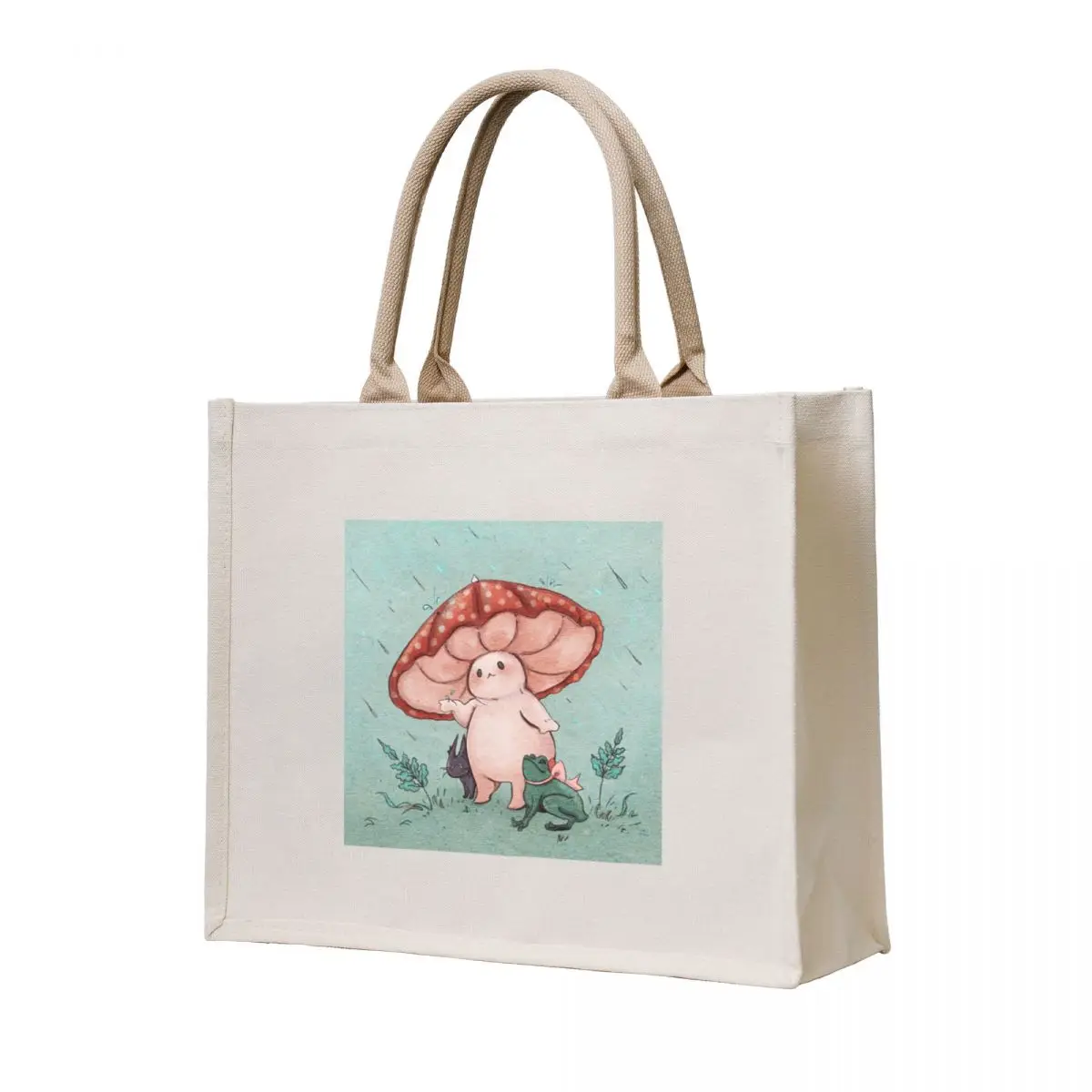 

Mushroom Umbrella on a Rainy Day Tote Bag shopping trolley bag personalized tote bag ecological bags university shopper