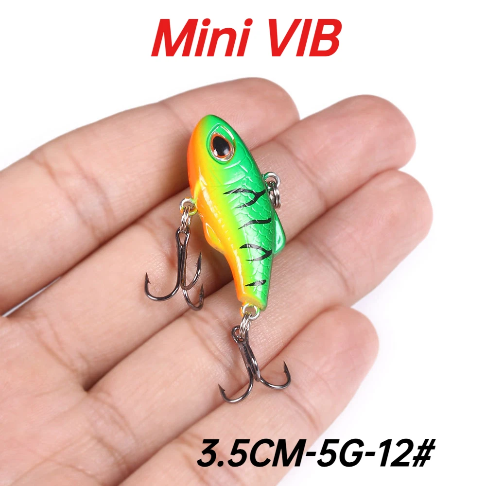 Fishing Lures Mini VIB Casting Bionic Hard Bait Ice Fishing Jigging Rattlin for Walleye Muskie Crappie Perch Bass