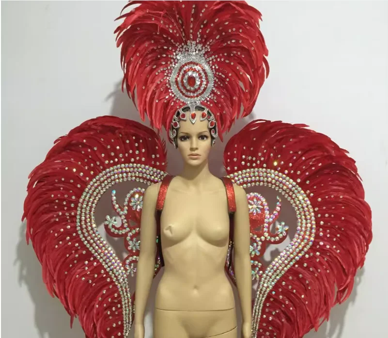 

Современные костюмы для выступлений с перьями, танцевальные костюмы для самбы