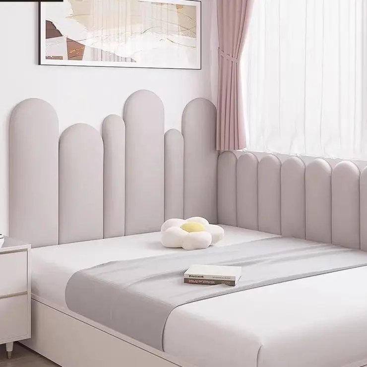 Custom Tatami Bed Head Headboard Stickers Tete De Lit Cabecero 135 150 Cabecera Adhesiva Cama Wood Wall Paned Wall Decor