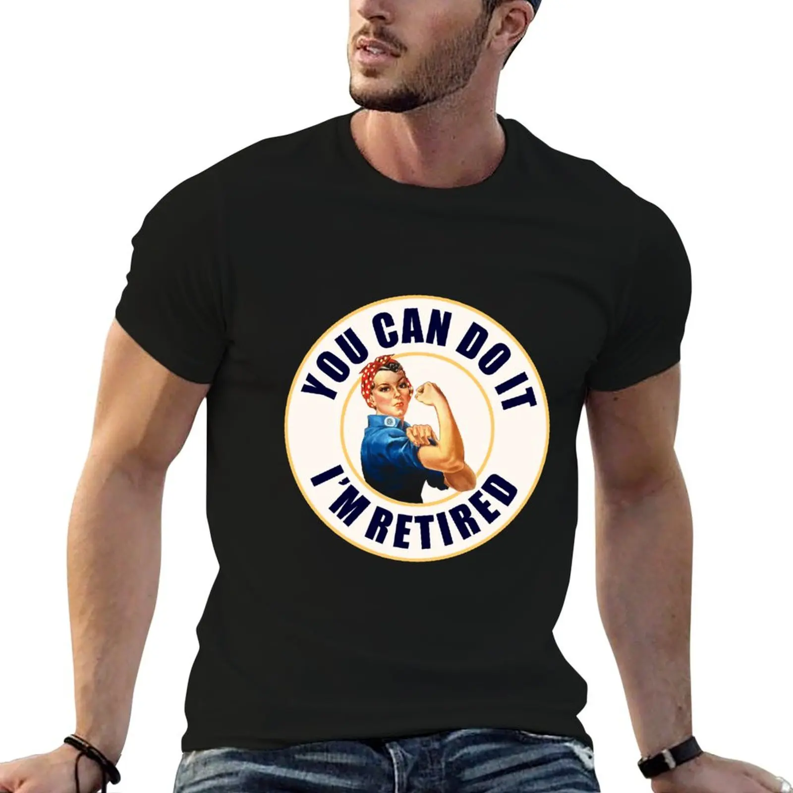 

Retired the 100% cotton shirt shirts t Rosie brand t 100% men cotton luxury Riveter T-Shirt