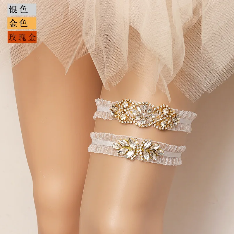 

Сексуальный комплект подвязок для невесты с кристаллами и стразами, аксессуар для косплея, свадебной вечеринки, кольцо на ногу, женские аксессуары