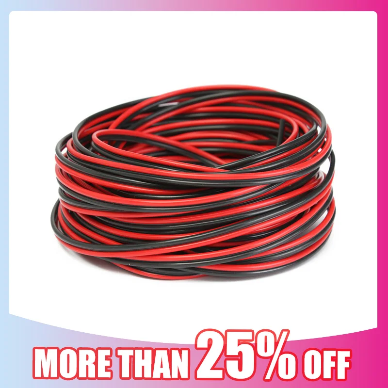 5/10m Speaker Cable 2*0.3mm/2*0.5mm Audio Core Wire Tinned Copper 2 Pin AWG For Home Stereo HiFi/Car Player System Red And Black