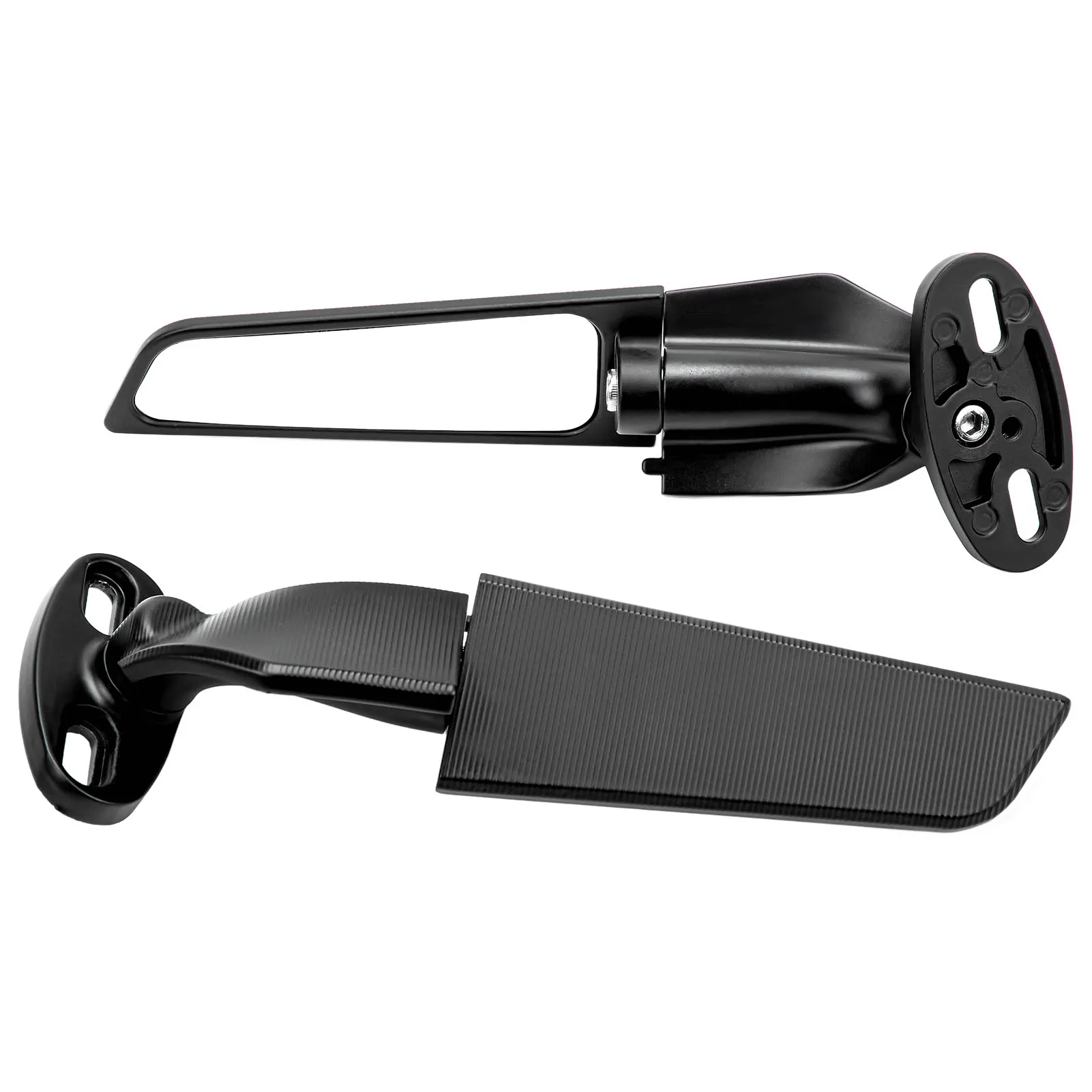 2pcs Motorcycle Rearview Mirror Adjustable Rotating Wind Wing Mirror Replacement for Ninja 250 300 H2 H4 image 2