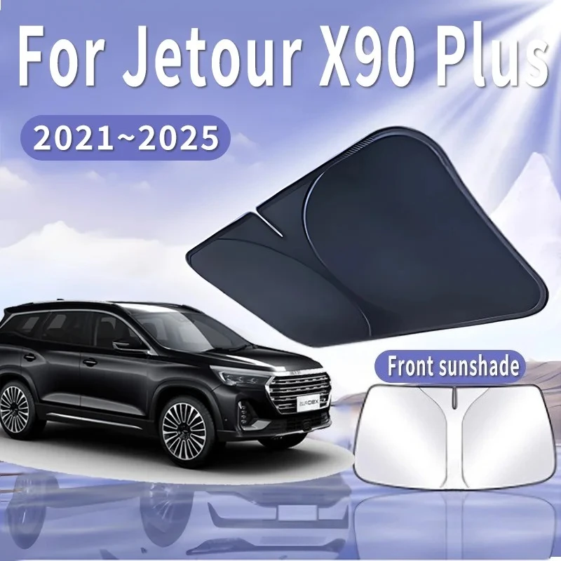 

Для Jetour X90 Plus 2021 2022 2023 2024 автомобильный солнцезащитный козырек на лобовое стекло, солнцезащитный козырек, теплоизоляция, летнее охлаждение, автоаксессуары