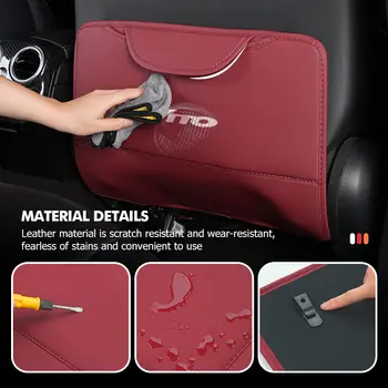 適用於賓士W204 SLK C等級 B級 E級 CLA CLS的汽車座椅真皮防踢防泥污墊收納袋 6 最佳銷售 賓士CLA配件 - №6
