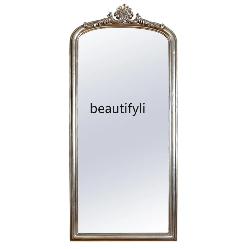 

European and American Carved Glasses Frame Full-Length Cloakroom Full-Length Mirror Clothing Store Floor Home Floor