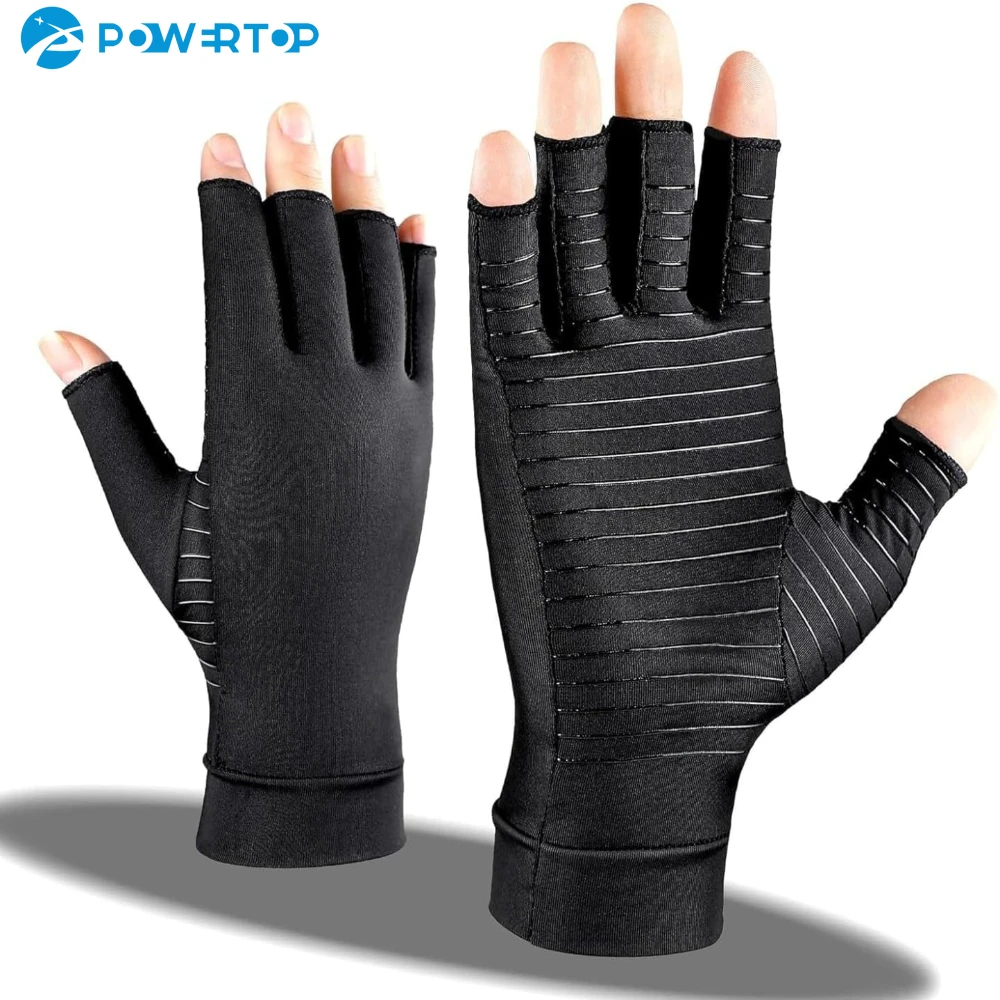 

1 Pair Compression Gloves,Copper Arthritis Gloves Can Relieve Joint Pain,Carpel Tunnel,Hand Brace Support for Women and Men