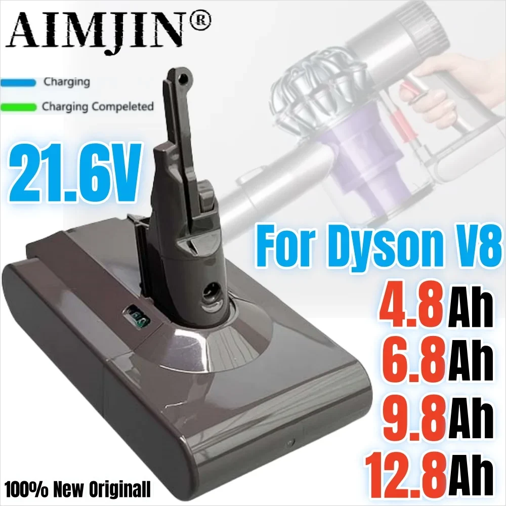 

for Dyson V8 21.6V 4.8/6.8/9.8/12.8Ah Replacement Battery for Dyson V8 Absolute Cord-Free Vacuum Handheld Vacuum Cleaner Battery