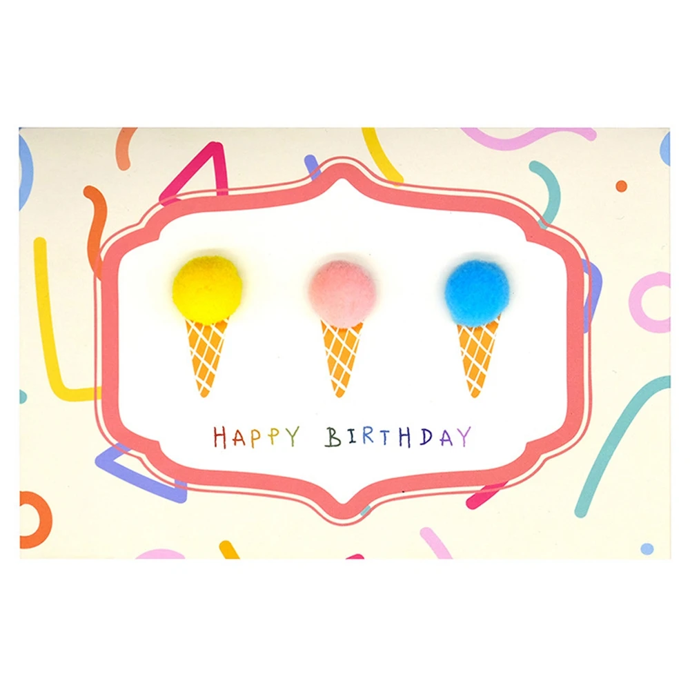 Happy Birthday Card for Family Friend Lover Wish Card Craft Paper Cards Birth Greeting Card 6