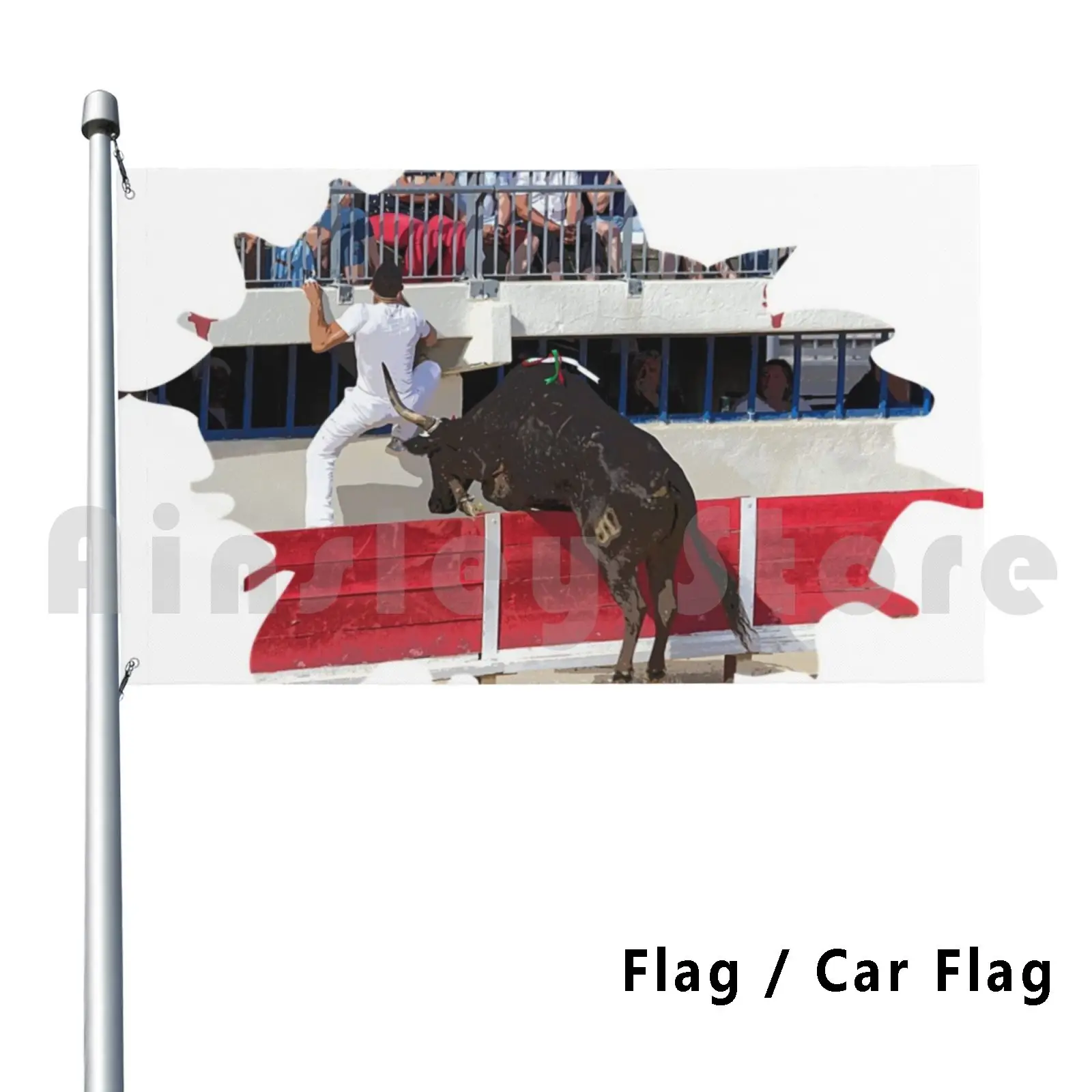 Southern Camargue Bull France Outdoor Decor Flag Car Flag Camargue Taurus Astralia Animal Wild Fight Bullfight Raseteur Race