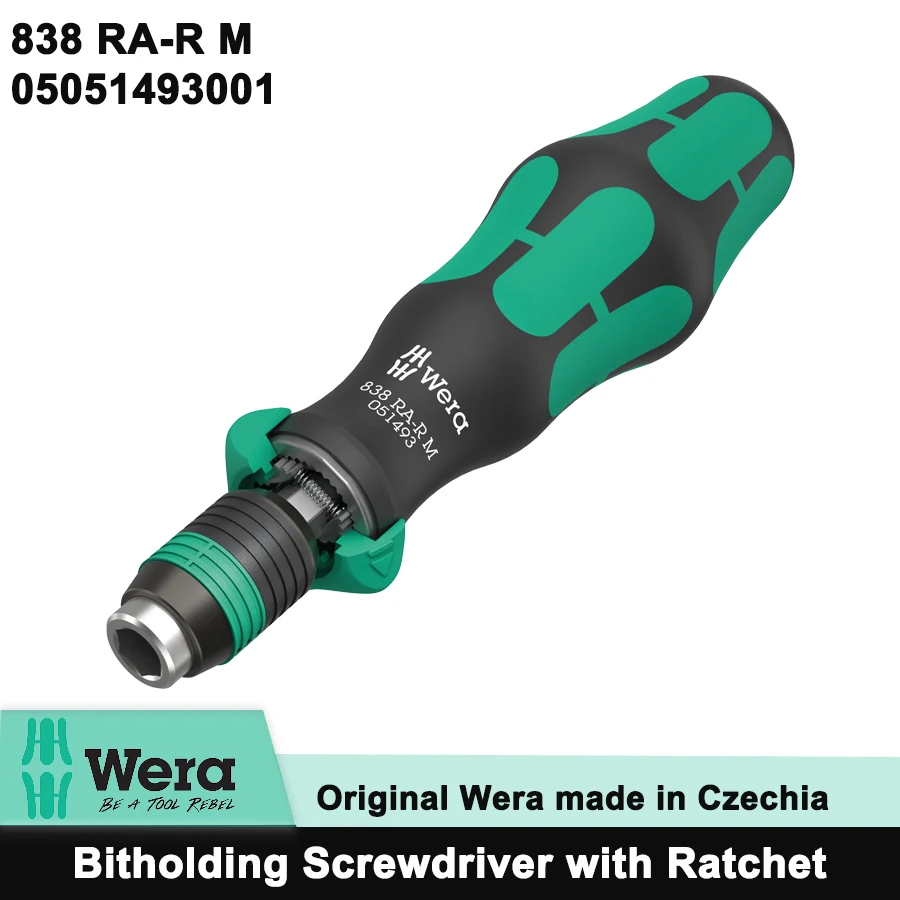 WERA 838 RA-R M Bitholding Screwdriver with Ratchet 1/4\