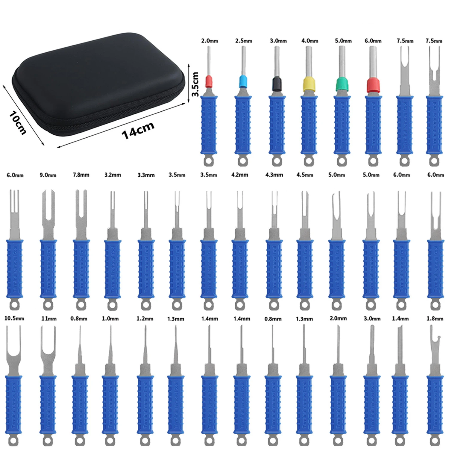 

36~39PCS Car Wiring Harness Plug Terminal Pin Extractor & Remover Tool Set in Case - Harness Repair & Disassembly Tools