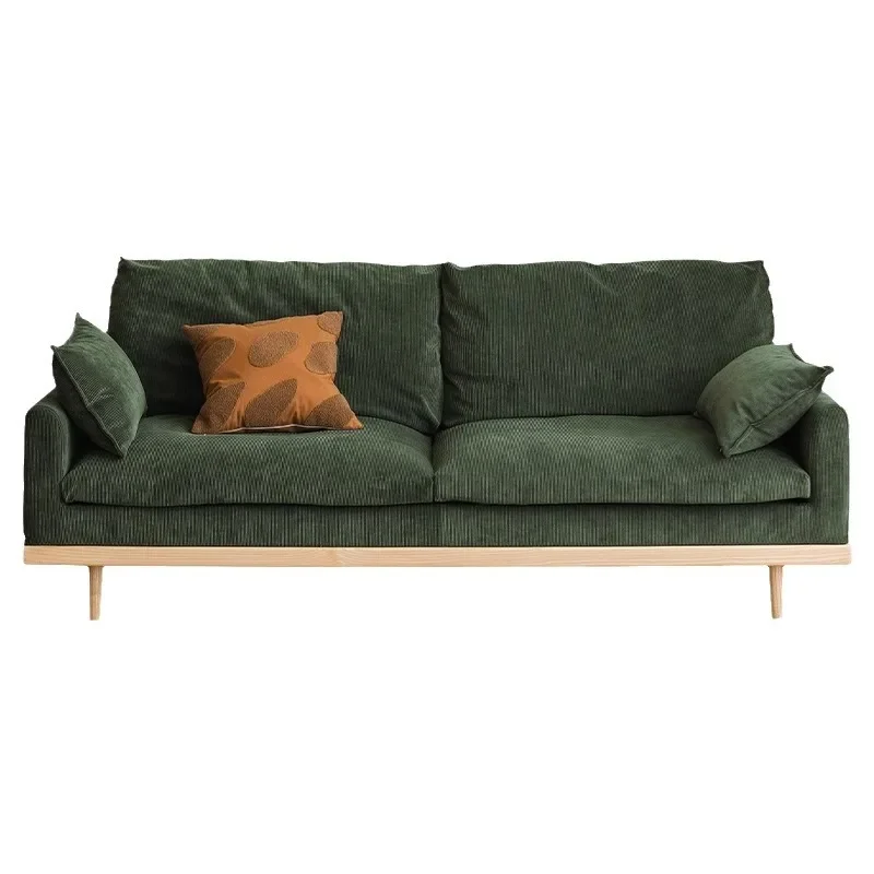 Nordic Japanese simple down fabric sofa removable and washable