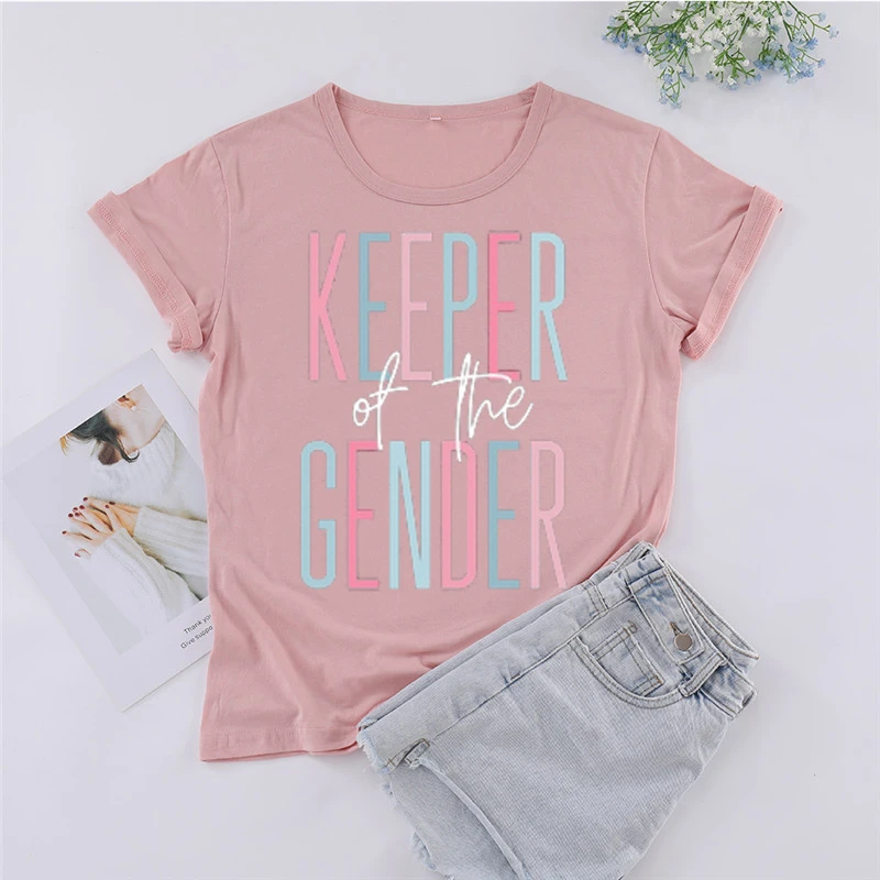 

Keeper of the Gender Shirt Team Boy Team Girl Baby Announcement Shirts Gender Reveal Idea Family reveal