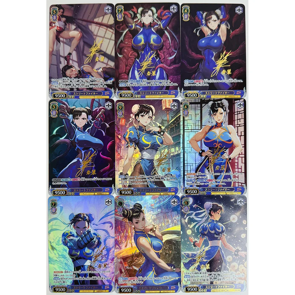 9PC/Set Anime Goddess Tales DIY ACG Kolekcjonerskie karty Prezent dla chłopców Boże Narodzenie Urodziny Rem Ram Tsukino Usagi Premium Flash Card