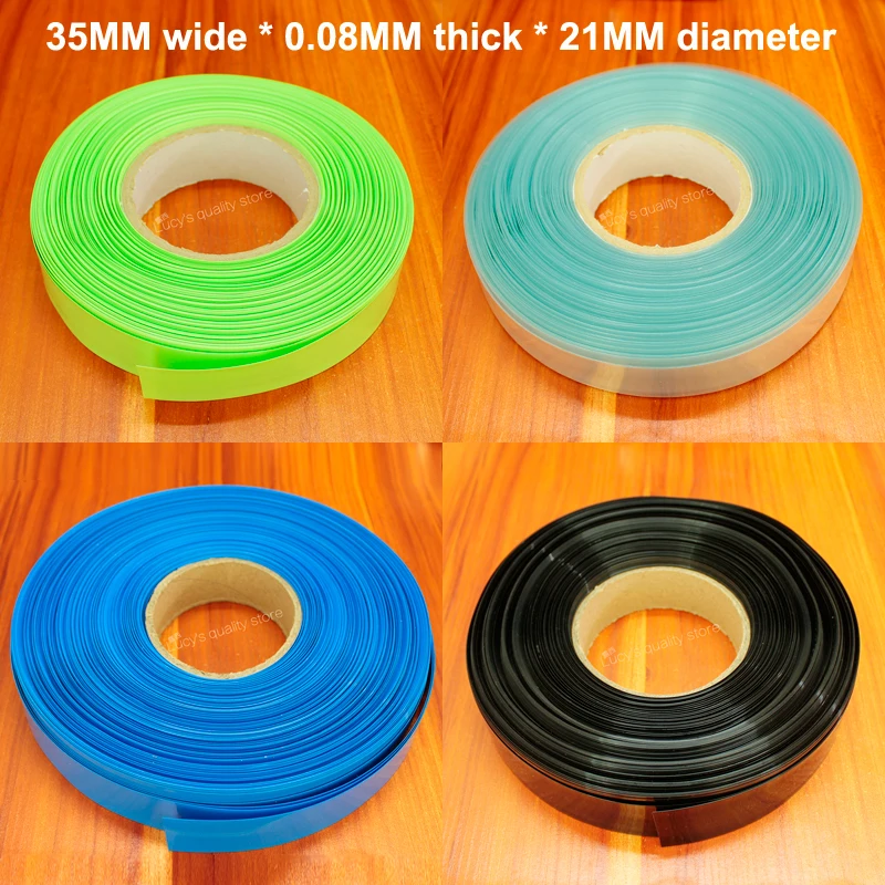 10m/lot PVC heat shrinkable tube 217000 lithium battery pack battery pack battery pack heat shrinkable film packaging skin