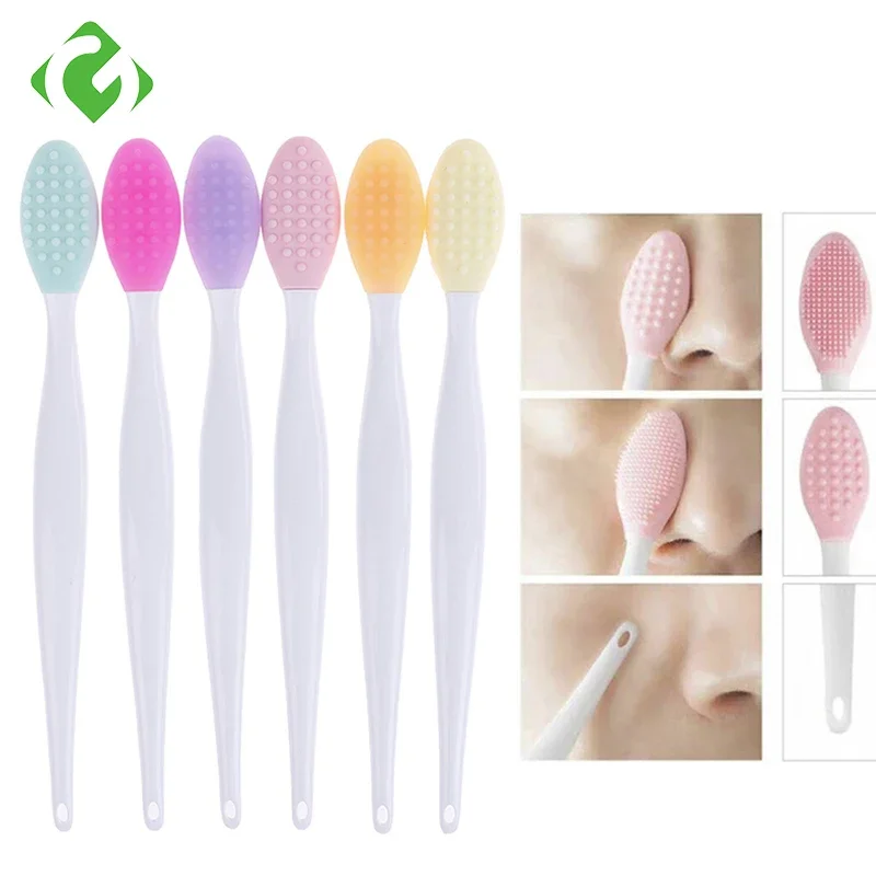 Portable Silicone Facial Cleanser Finger Blackhead Acne Remove Pores Beauty Remover Tool Facial Cleansing Brush None Electric