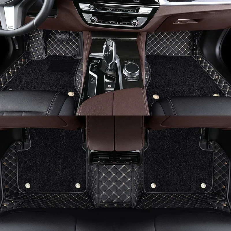 Customized 5D Double Layer Car Floor Mats for BMW 5 Series E39 1995-2004 E60 F10 G30 2017-2022 G60 Interior Accessories Carpets