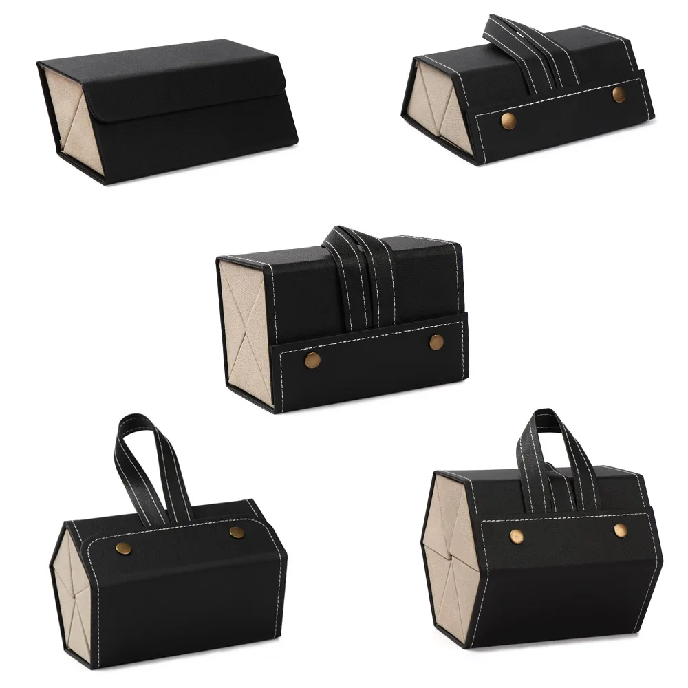 PU-Leder Display Tragbarer Brillenorganizer Brillenhalter Sonnenbrillen-Etui Aufbewahrungsbox – Detail 10