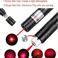 1pc Laser Pointer, Green/ Red Laser Pointer, Lazer Pointer , Green Lazer Pointer Rechargeable For Hiking, Cat Laser Pointer, USB