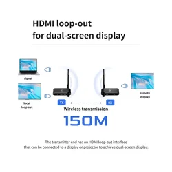 4K/1080P  Wireless HDMI Extender Transmitter and Receiver 150m/500m  HD Video Support HDMI1.4 for CCTV PC Satellite TV