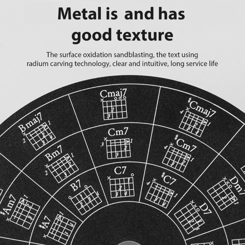 

Metal Chord Wheel Circles of Fifths Wheel Music Theories Learning Tool for Guitar, Musicians Songwriters Enduring