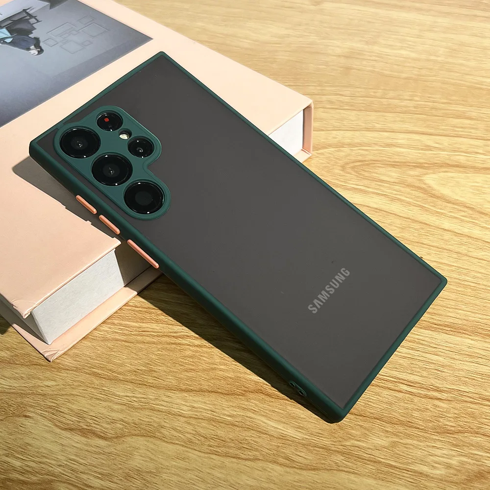 حافظة حماية من السيليكون للصدمات العطرية ، غطاء خلفي بملمس الجلد ، مناسب لسامسونج جالاكسي S24 ، S21 ، S22 ، S23 Plus ، S20 ، S21 FE ، Ultra 5G