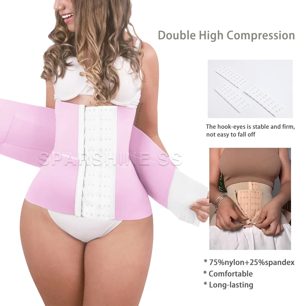 Fajas colombianas entrenador de cintura doble compresión BBL Shaper Control de barriga adelgazante vaina plana vientre ajustable Shapewear