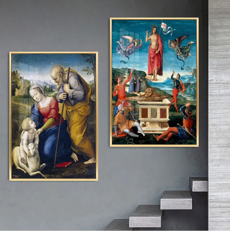 Home Decor Art Wall Pictures for Living Room Canvas Printing Paintings Italian Raffaello Sanzio Da Urbino Madonna Of Loreto