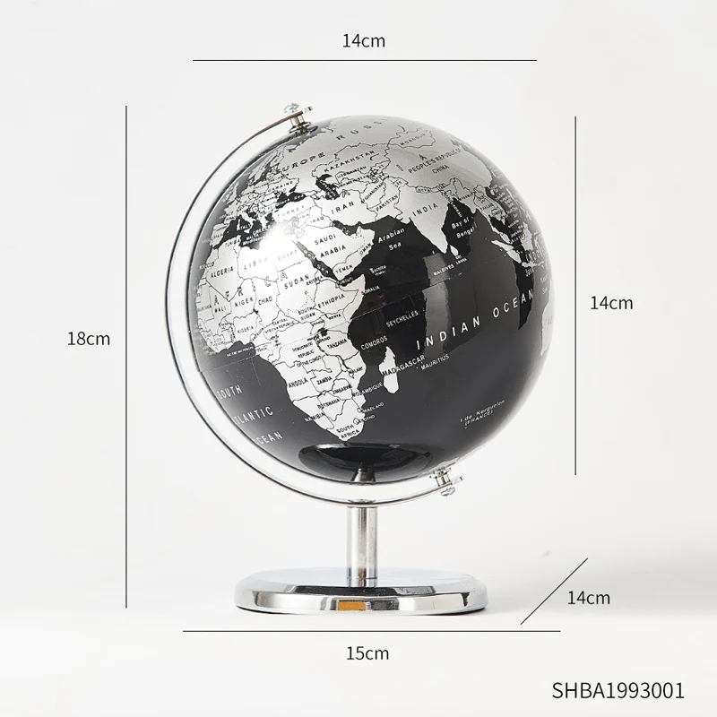 Mini Globe Ornament Stress Relief Desktop Decoration for Home Office Wine Cabinet Gift
