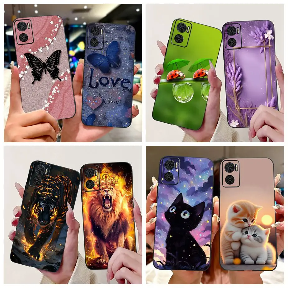 Para Motorola Moto E22 E22i E22s funda de lujo a la moda cubierta pintada suave TPU funda de teléfono para Moto E22s E 22 i MotoE22 s Fundas bolsas