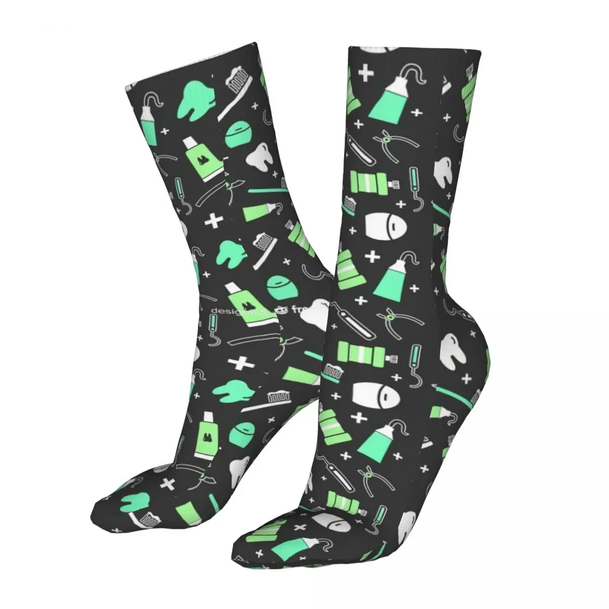 Funny Download Dentist Pattern For Free Woman Socks 2022 Men Sports Sock