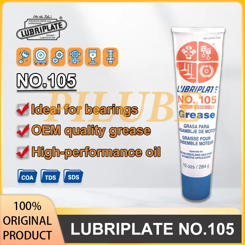 LUBRIPLATE NO.105 284G Lubricant Grease - High Performance Industrial Grease for Bearings and Motors - Original OEM Product