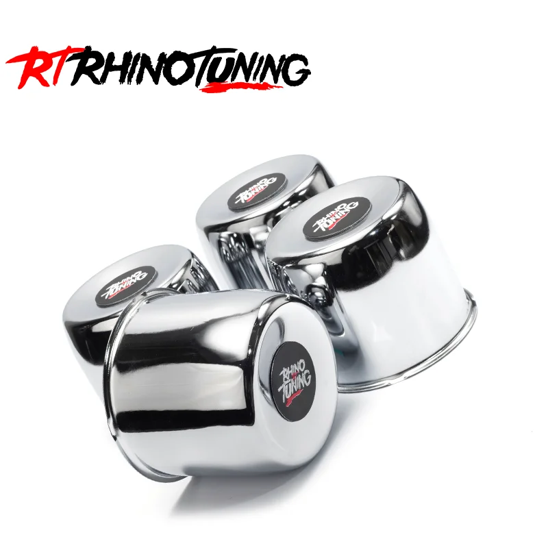 

RhinoTuning 2/4Pcs 108mm/4.25" Hub 93mm/3.66" H Push Through Hub Center Caps Fit 4.25" Bore 3.66" Tall Trailer Wheel Center Caps