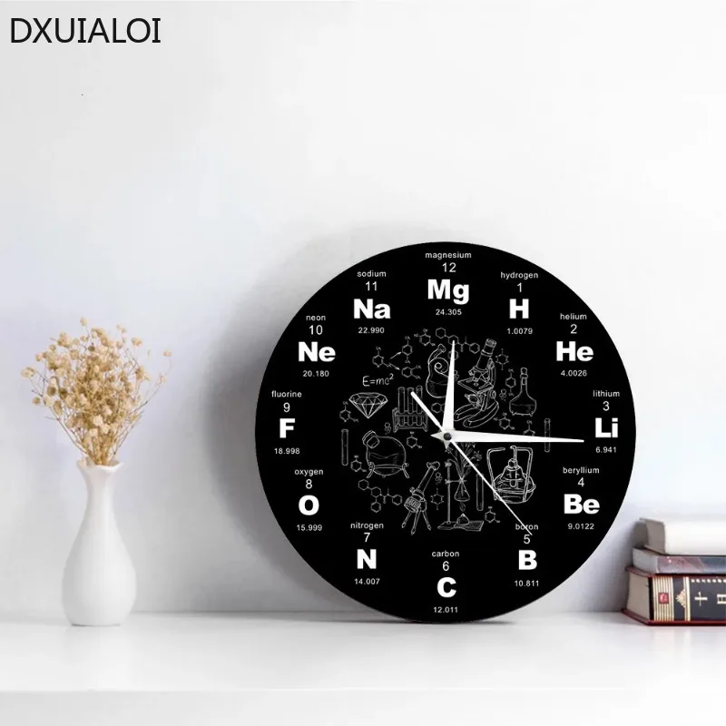 of Artistic Elements on the Wall Chemistry Symbol Table Clock Education on the Wall Gift from Clock Teacher in Screen Class