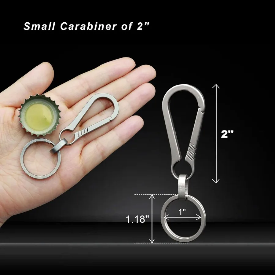 مفتاح كليب حلقة تسلق المفاتيح الثقيلة الصغيرة التيتانيوم مفتاح حامل آمن مفتاح سلسلة كليب #5