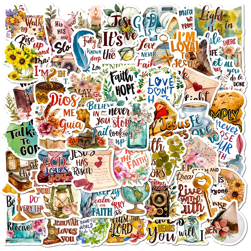 

10/30/50pcs English Motivational Phrase Cartoon Stickers Cute Plant Decals Laptop Phone Scrapbook Fridge Stationery Sticker Toys