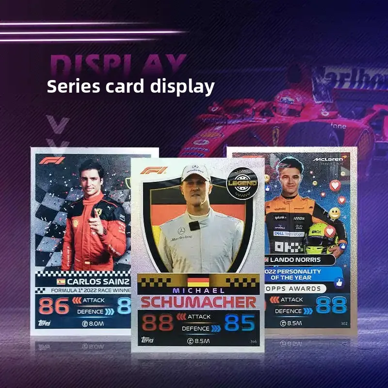 2023 Topps Turbo Attax Formula 1 F1 Rare Racing Cards Mystery Box Official Trading Cards Game Toy Birthday Gifts for Boys Girls