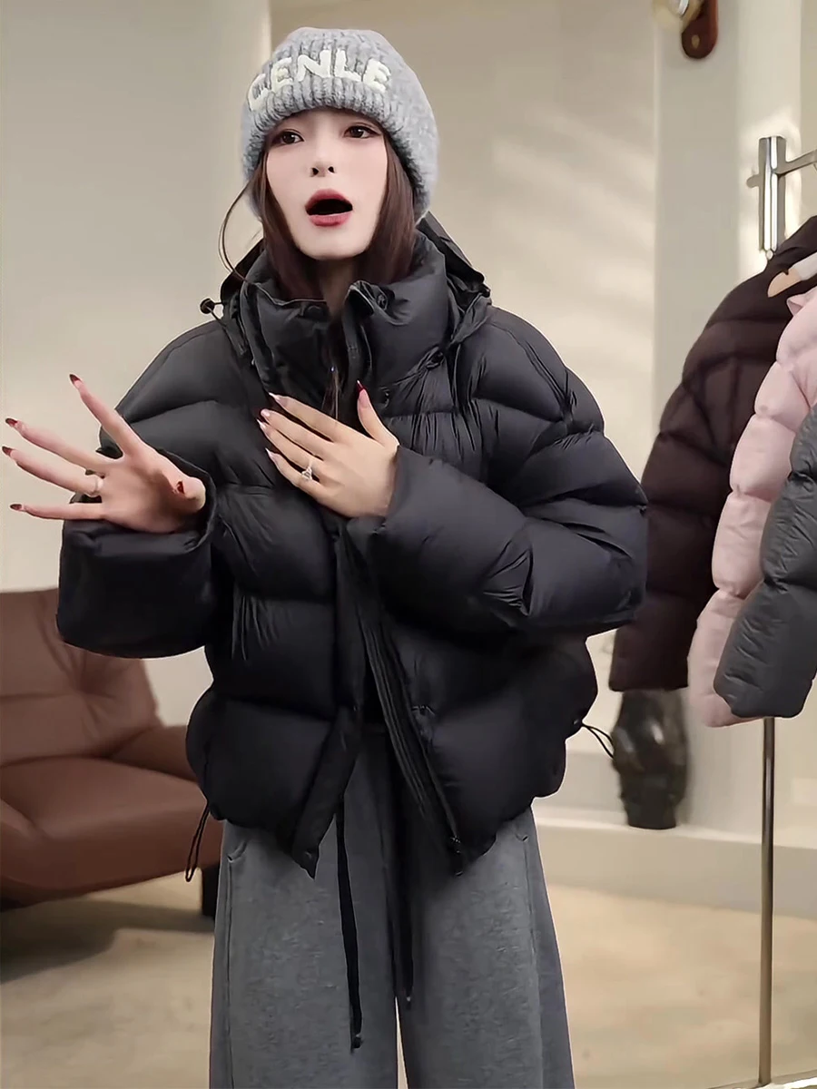 Casual con capucha Puffer Jaet mujeres Thiened cálido Du abajo ort abrigo pan Sle diseño a prueba de viento ocio ropa de abrigo de invierno