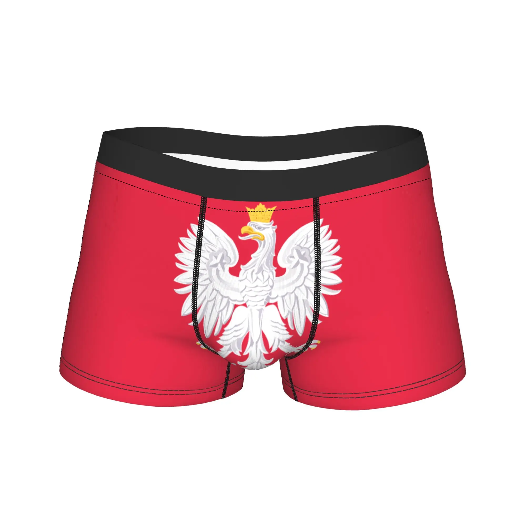 Poland Flag Eagle Polish Underwear  Sexy Soft Underpants Printed Boxer Brief For Man Pouch Large Size Trunk