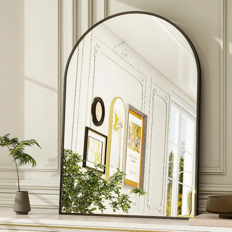 Arch Bathroom Mirror, 24x36 Inch - Wall Mounted Vanity Mirror with Aluminum Alloy Frame - Ideal for Living Room, Bedroom