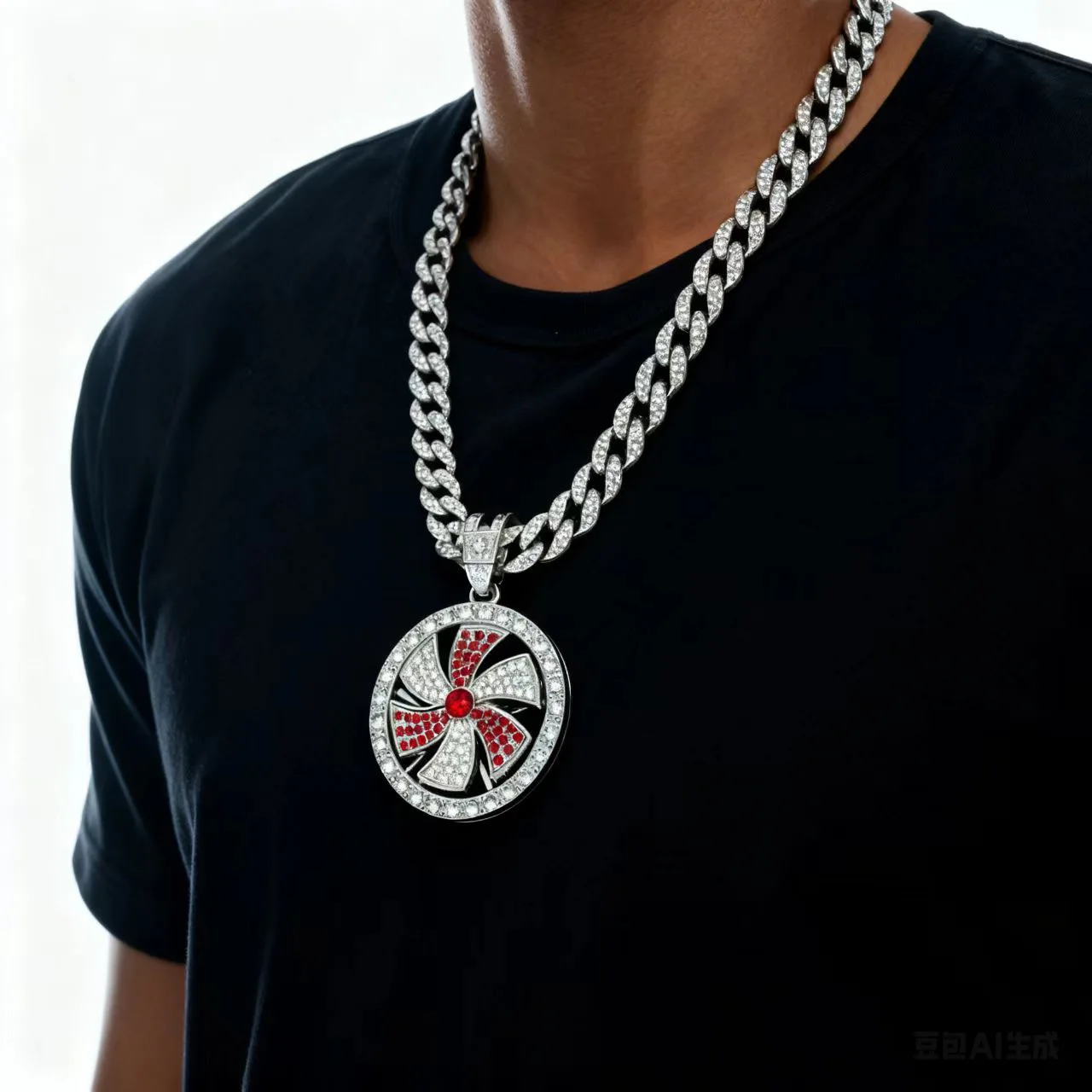 DIY accessories New product hot-selling rotatable time-running alloy pendant pendant pendant windmill sweater chain high-end nec