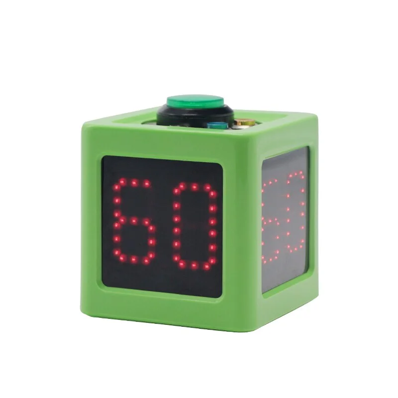 CP129 Electronic Countdown 4 Sides Poker Timer Battery Powered LED 2 Digits Cube Chess Poker Timer Shot Clock