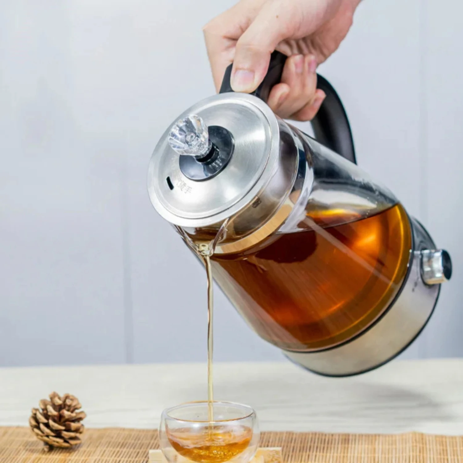 

Teapots Kettle Glass Water Kettle Smart Thermo Pot Coffee Water Boiler 220v Kitchen Appliances Tea Infuser