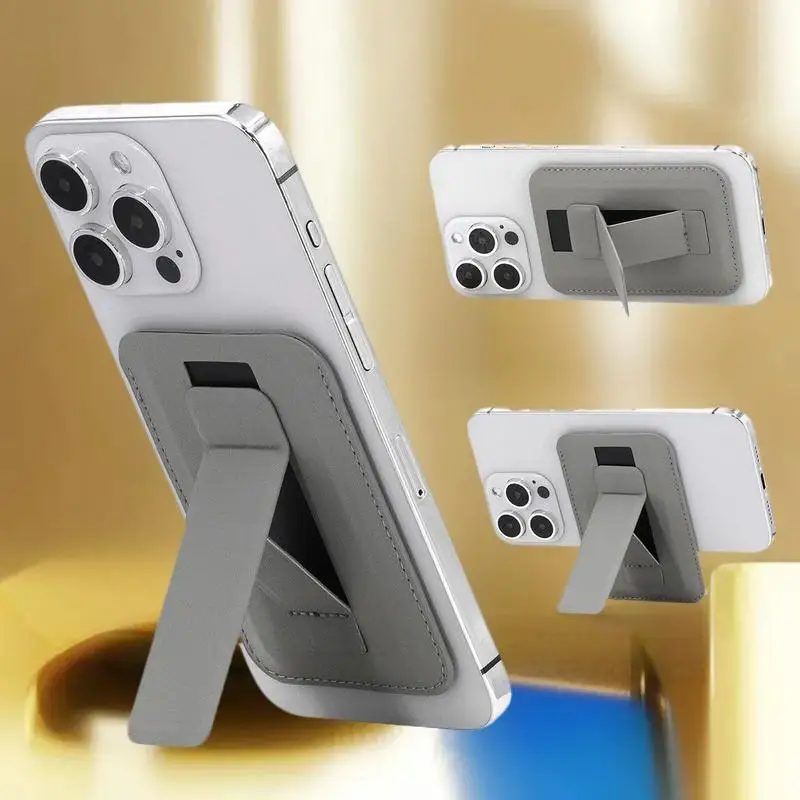 PU Leather Phone Case with Stand, Magnetic Card Holder for Universal Magsafe Devices