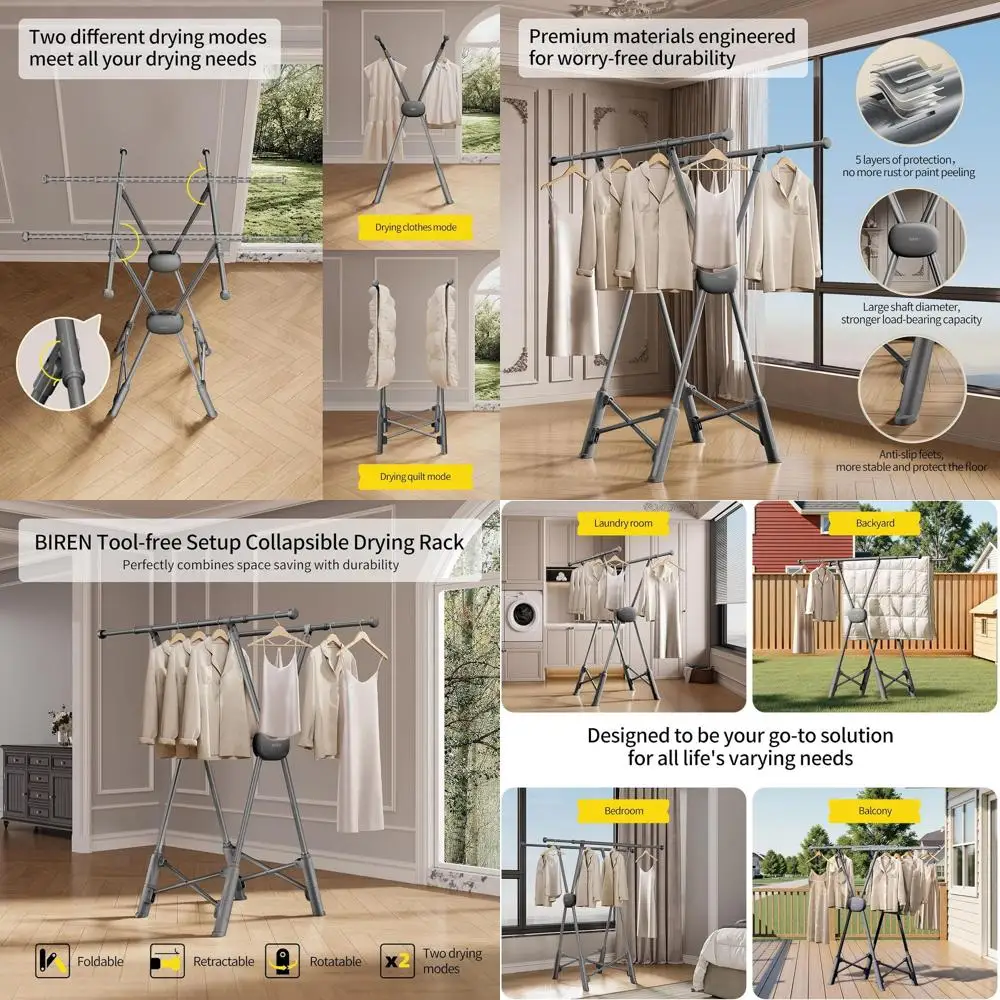 

Регулируемая сверхмощная сушилка, 32-55 для внутренней/наружной одежды, два режима