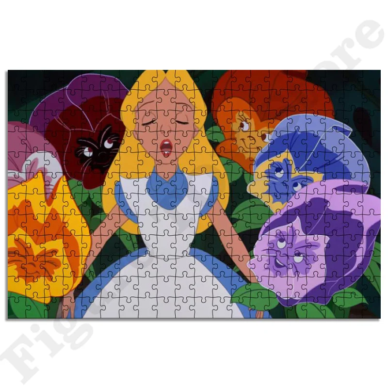 Educational Toys Puzzle Toy for Kids Disney Alice In Wonderland Puzzle 300/500/1000 Pieces Jigsaw Puzzles Adults Christmas Gifts