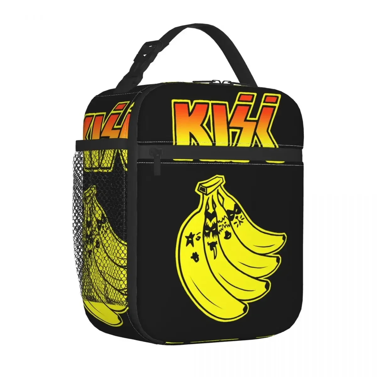 

Kiss Band Banana Parody Thermal Insulated Lunch Bags Travel Portable Bag for Lunch Cooler Thermal Lunch Box